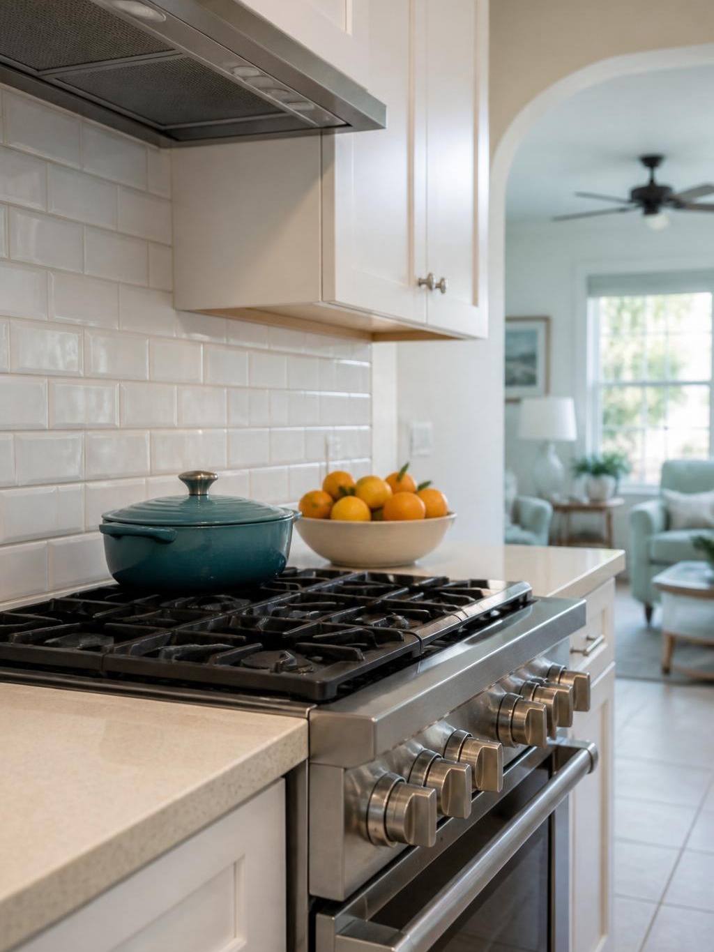 Clean residential kitchen detail