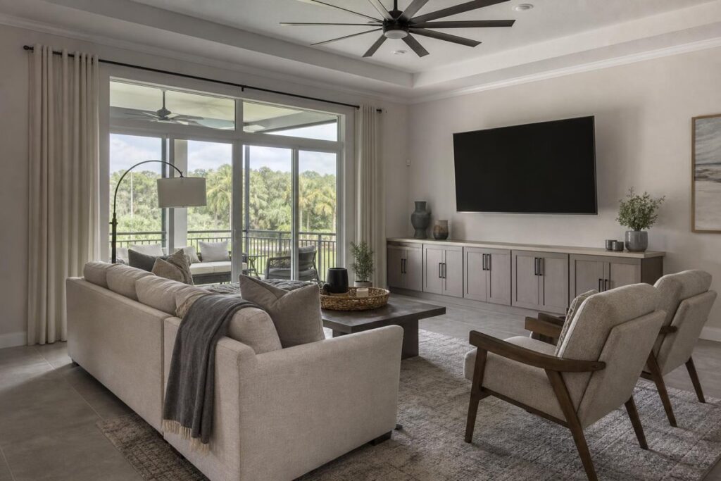 Well-kept family living room