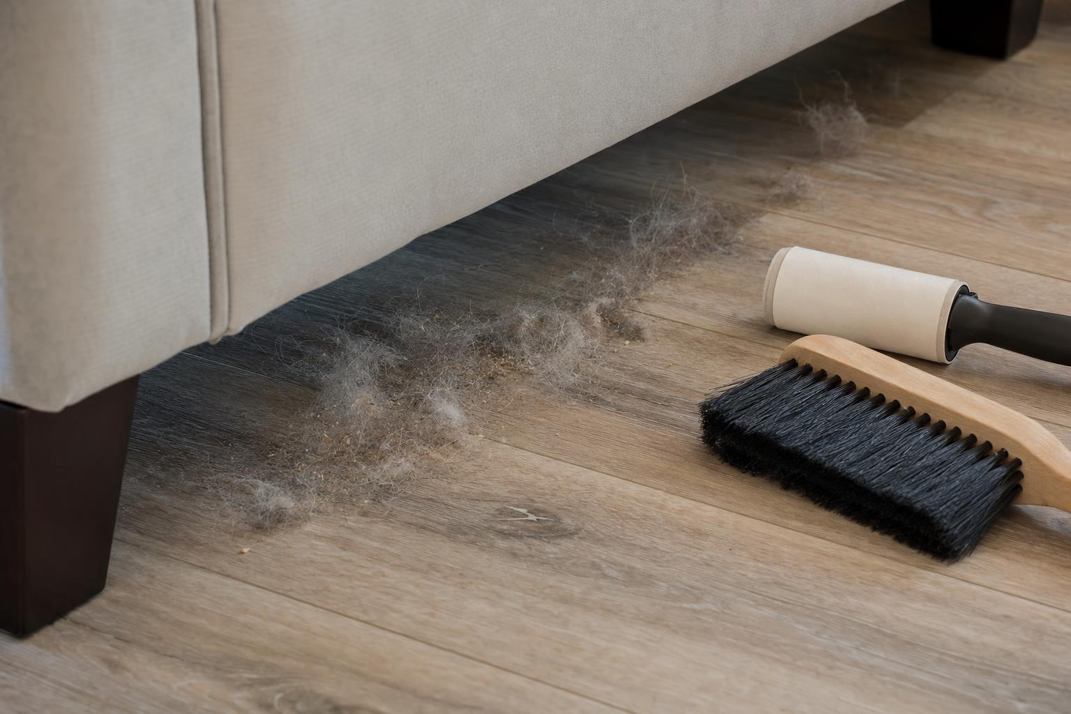 Pet hair cleaning routine for a living room in Cape Coral